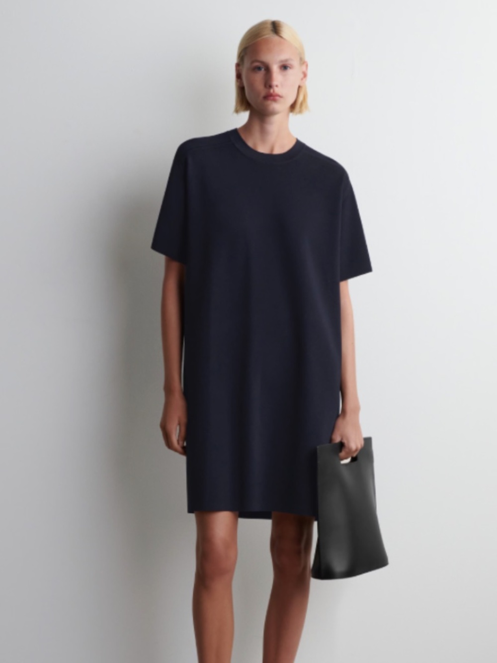 Eileen Fisher Taupe Short-Sleeve Shift Dress